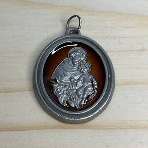 Vintage St. Anthony Religious Medal Pendant